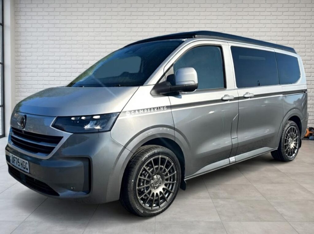 Volkswagen Transporter T7 Freedom in grey with alloy wheels